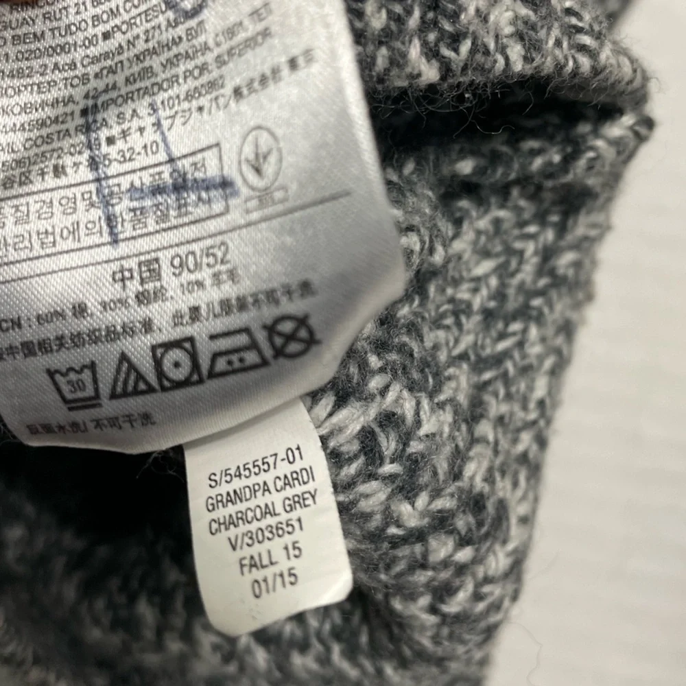 Grandpa Cardigan Charcoal gray Baby gap 2 years
